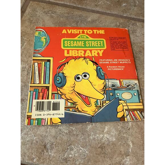 Vintage 1986 Sesame Street Book A Visit to the Sesame Street Library Jim Henson - Picture 9 of 9